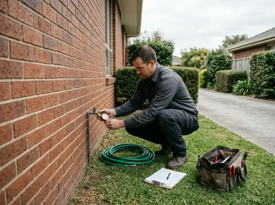 Plumber — Residential Plumbing Plumber — Residential Plumbing — Plumber, Hose Bib, Water Pressure Gauge, Residential Plumbing, Plumbing